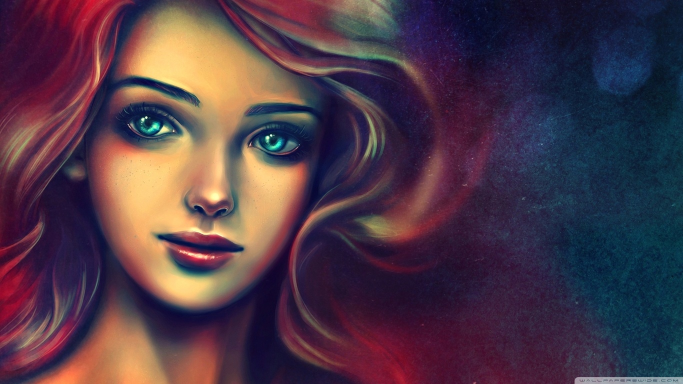portrait_of_a_beautiful_woman_painting-wallpaper-1366x768